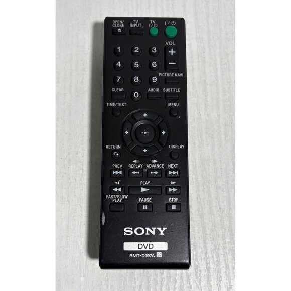 Sony RMT-D197A DVD Remote Control Black Abs Plastic Replacement - Picture 3 of 6
